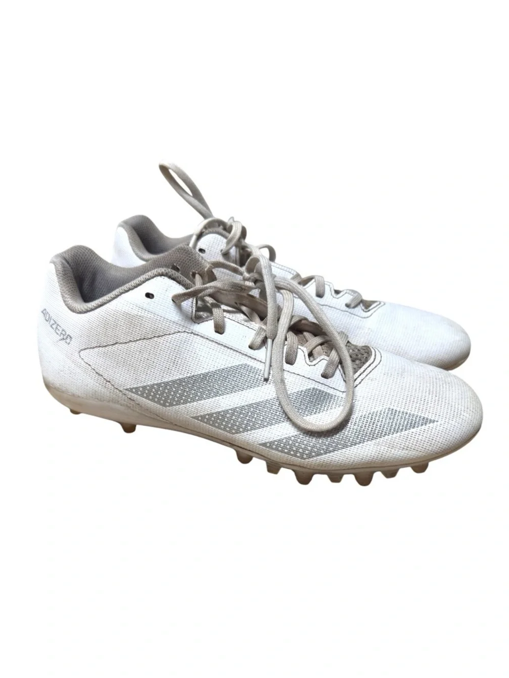Adidas Men’s Adizero Electric II Football Cleats EUC 10.5 white metallic silver